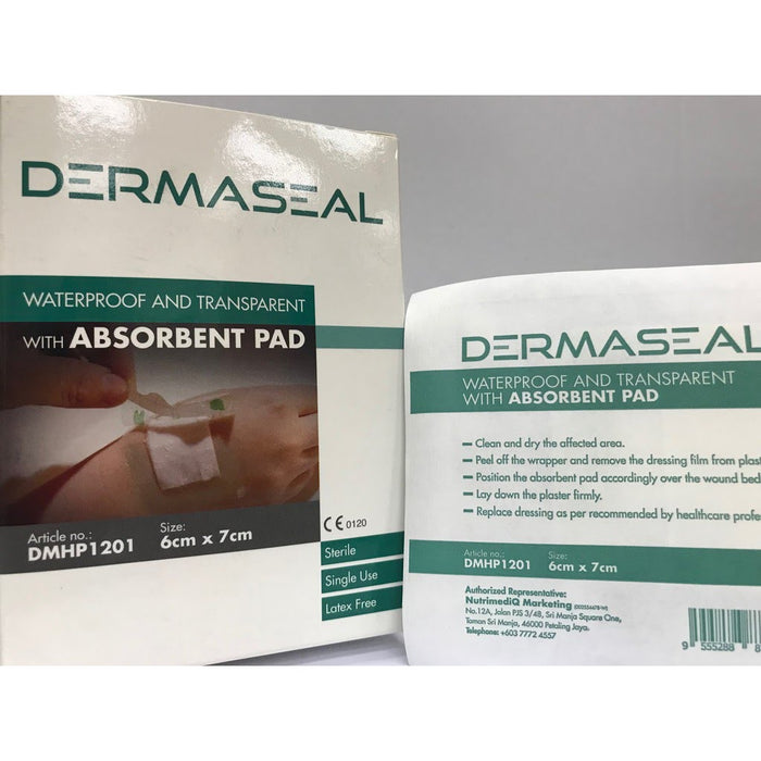 Dermaseal Waterproof And Transparent With Absorbent Pad 6cmx7cm - 1'S