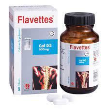 Flavettes Calcium D3 600mg - 60’S