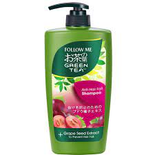 Follow Me Green Tea Anti Hair Fall Shampoo (Grape Seed Extract) - 650ML