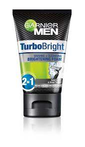 Garnier Men Turbo Bright 2-in-1 Brightening Face Wash And Shaving Foam 50ml
