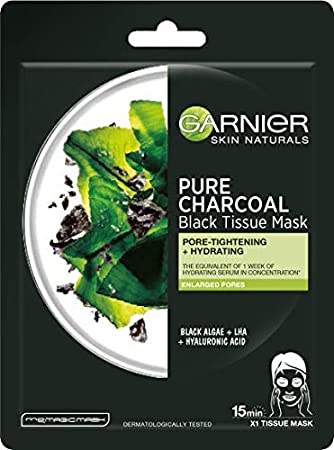 Garnier Skin Active Pure Charcoal Black Tissue Mask - 1's