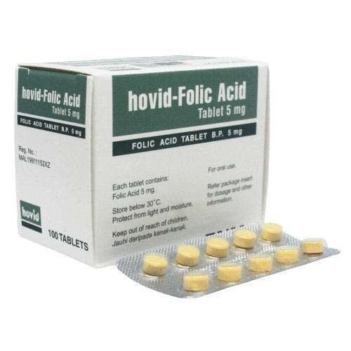 Hovid Folic Acid 5mg - 10's