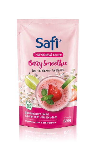 Safi Antibacterial Mocktail Shower Pouch (Berry Smoothie) - 850g