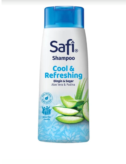Safi Cool & Refreshing Shampoo (With Aloe Vera & Mint) - 360g