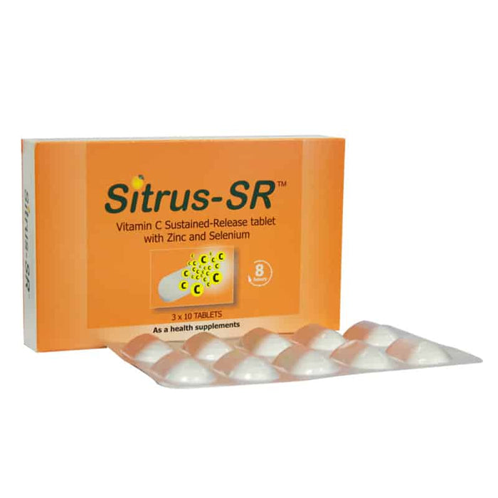 Sitrus-SR Tab Vitamin C With Zinc & Selenium - 3x10'S/Box