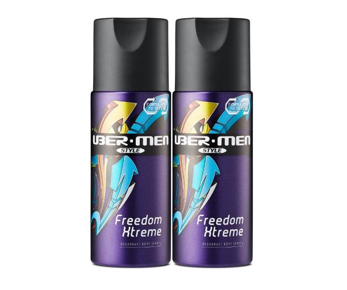Ubermen Body Spray Style (Freedom Xtreme) - 2x125ml